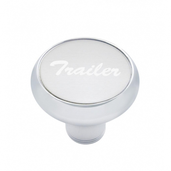 "Trailer" Deluxe Air Valve Knob Silver Aluminum Sticker Texas Chrome Shop