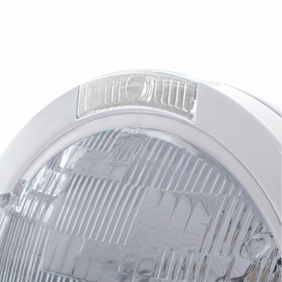 "BULLET" Classic Headlight H6024 Bulb w/ Incandescent Turn, Clear