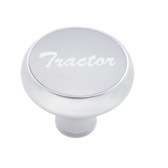 "Tractor" Deluxe Air Valve Knob Silver Aluminum Sticker Texas