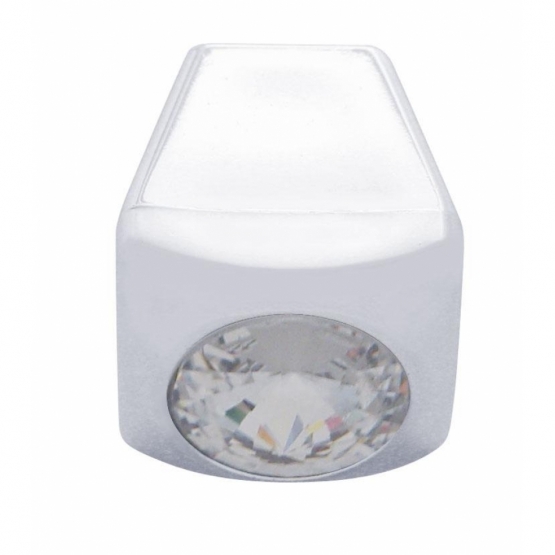 A/C Slider Control Knob Clear Diamond Texas Chrome Shop
